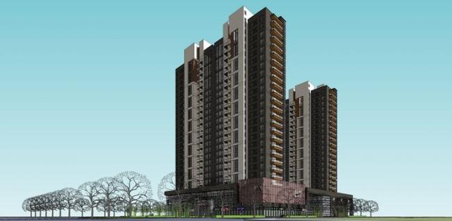 SketchUp Residential Models: Modern High-Rise and Ground-Floor Commercial Buildings