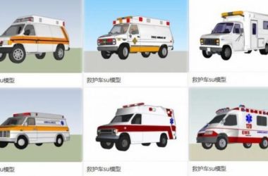 Ambulance Material Components in SketchUp Models-BIM WORLD