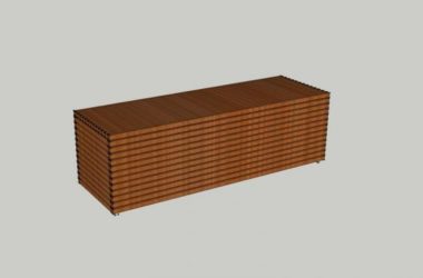 SketchUp Material Model: Outdoor Wooden Chair, Park Bench, and Landscape Components-BIM WORLD