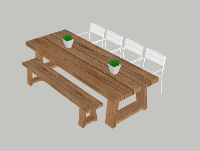 SketchUp Materials for Outdoor Furniture: Assembly Guide for Public Chairs, Park Benches, and Modern Components