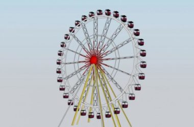 SketchUp Material Models: Landscape Components for Amusement Park Ferris Wheels-BIM WORLD