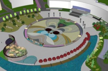Modern Office Square Landscape Design | SketchUp Model-BIM WORLD