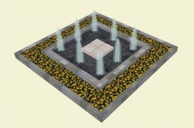 SketchUp Material Model: Water Fountain Landscape Components-BIM WORLD