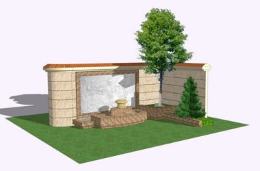 SketchUp Material Model: European Water Landscape with Low Wall Components-BIM WORLD