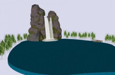 SketchUp Material Model: Rockery and Waterfall Landscape Components-BIM WORLD