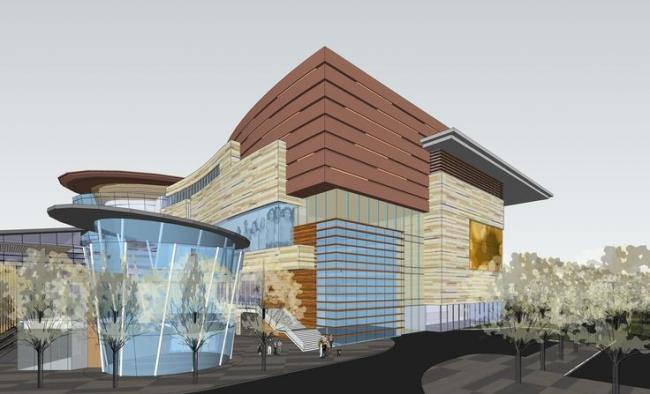 SketchUp Business Model: Modern Multi-Story Commercial Street Design
