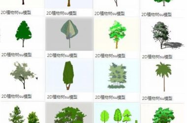 SketchUp Materials: 2D Plant, Tree, and Landscape Components-BIM WORLD