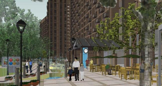 SketchUp Residential Models: Modern High-Rise Apartments and Ground-Floor Commercial Spaces