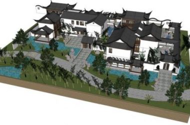 SketchUp Model of Ancient Chinese Architecture: Suzhou Gardens, Courtyards, and Water Landscapes-BIM WORLD