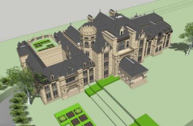 SketchUp Business Model: Multi-Story Clubhouse and Commercial Building in French Classical Style-BIM WORLD
