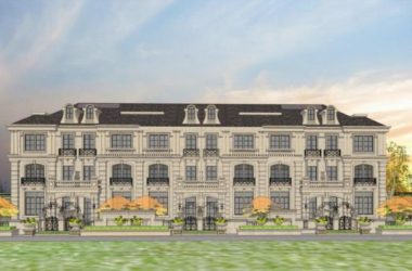 SketchUp Business Model: Multi-Story Streetfront Commercial Townhouse in French Classical Style-BIM WORLD