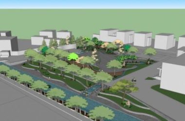 SketchUp Landscape Design: Modern Park with Stones and Waterfalls-BIM WORLD