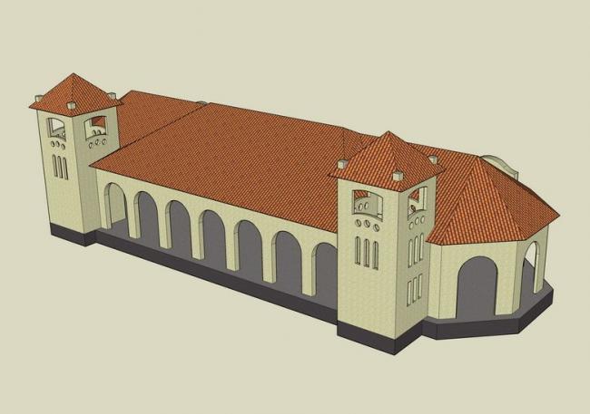 SketchUp Material Models: European and Classic Style Corridor Components
