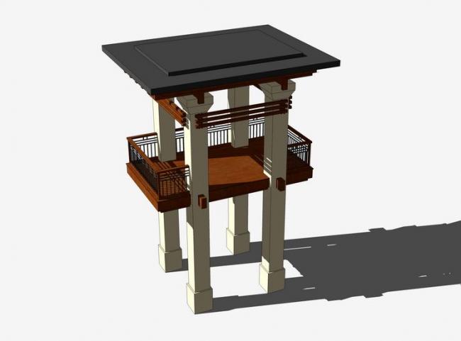 SketchUp Model: Viewing Platform and Landscape Design