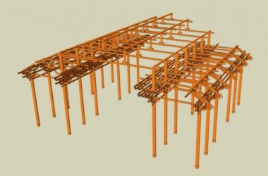Modern Wooden Frame Materials for SketchUp: Landscape and Architectural Components-BIM WORLD
