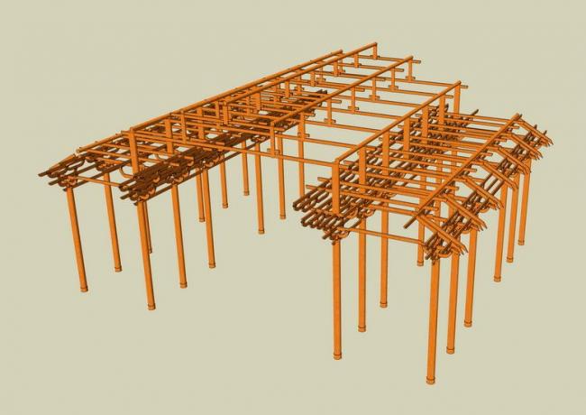 Modern Wooden Frame Materials for SketchUp: Landscape and Architectural Components