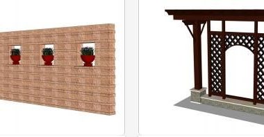 SketchUp Materials for Landscape Walls and Modern Flower Bowls: Essential Component Guide-BIM WORLD