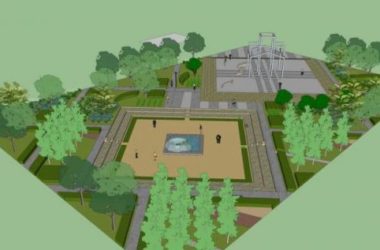 Modern SketchUp Landscape Model Featuring Square Layout, Water Features, Sculptures, and Leisure Facilities-BIM WORLD