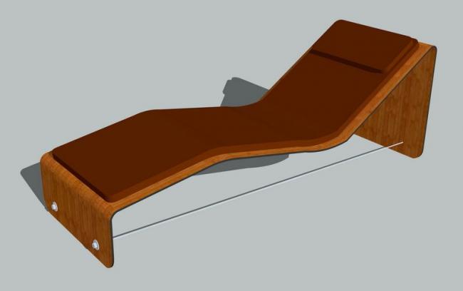 Modern Reckler Chair Material Component for SketchUp Models