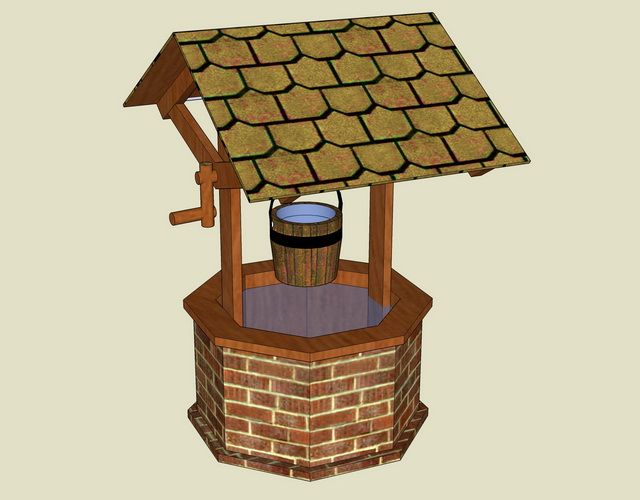 SketchUp Water Well Landscape Material Component | Chinese Design Model