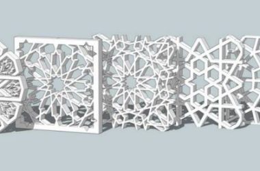 SketchUp Material Model: Islamic Pattern for Landscape Design-BIM WORLD
