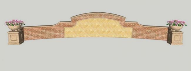 SketchUp Material Models: European Wall and Landscape Components