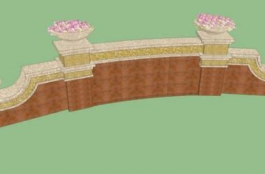 SketchUp Material Model | European Wall Landscape Components-BIM WORLD