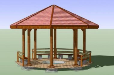 Leisure Pavilion Landscape Components | SketchUp Model and Materials-BIM WORLD