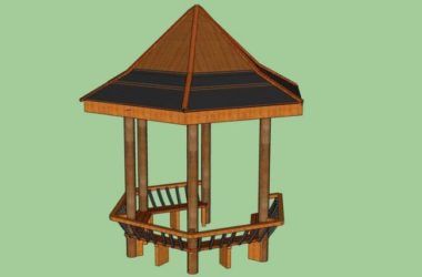 SketchUp Model: Leisure Pavilion Landscape Sketch Components-BIM WORLD