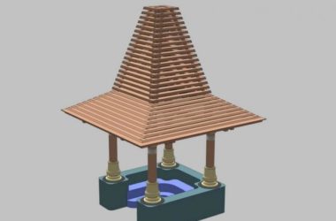 Southeast Asian Style Pavilions and Landscapes: SketchUp Models and Material Components-BIM WORLD