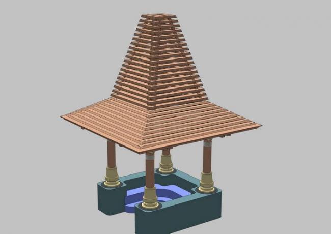 Southeast Asian Style Pavilions and Landscapes: SketchUp Models and Material Components