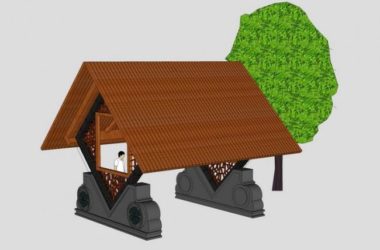 SketchUp Model: Leisure Pavilion with Chinese-Inspired Landscape Materials-BIM WORLD