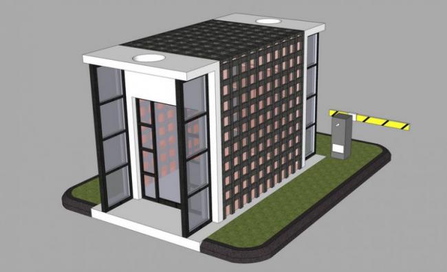 SketchUp Materials for Security Booths, Toll Stations, and Related Components