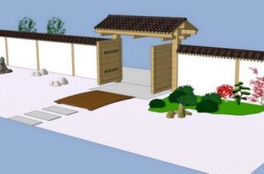 SketchUp Material Models: Chinese Courtyard Entrance Landscape Components-BIM WORLD