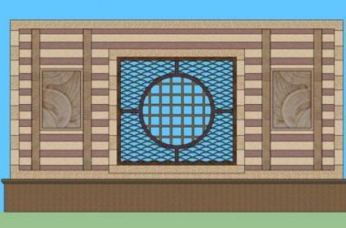 SketchUp Material Model: Chinese Landscape Wall Component-BIM WORLD
