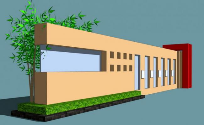 SketchUp Material Models: Enterprise Office Landscape Wall Components