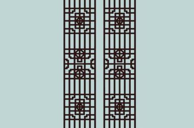 SketchUp Material Model: Chinese Grid Texture Component-BIM WORLD