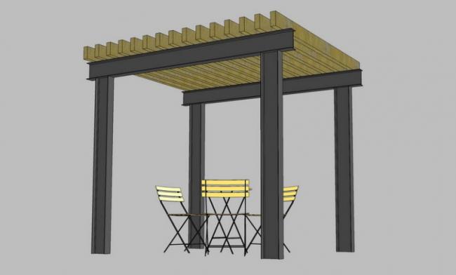 SketchUp Material Model | Leisure Flower Frame for Landscape Design