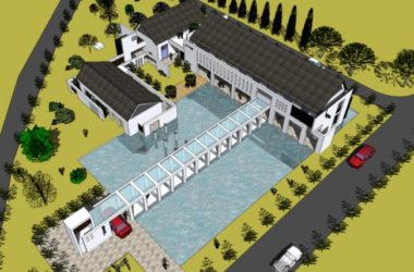 Sketchu Industrial Building: Multi-Story Hydroelectric Power Plant Office with Chinese-Inspired Industrial Design-BIM WORLD