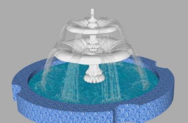 SketchUp Material Model: European Classical Water Fountain and Landscape Components-BIM WORLD