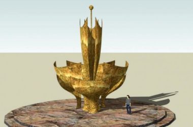 SketchUp Material Model: Square Sculpture Landscape Component-BIM WORLD
