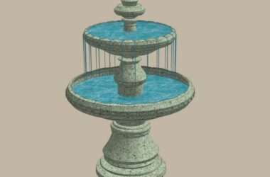 SketchUp Material Model: European Waterfall and Landscape Scene Components-BIM WORLD