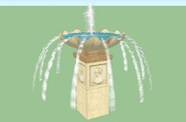 SketchUp Material Model: European Classical Water Fountain for Landscape Design-BIM WORLD