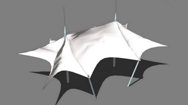 SketchUp Material Model: Stretch Film Landscape Texture Component