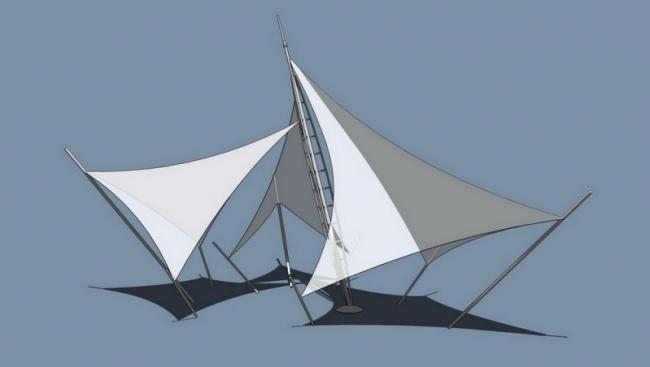 SketchUp Material Model: Stretch Film Landscape Texture Component
