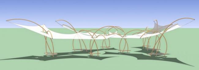 SketchUp Material Model: Stretch Film Landscape Texture Component