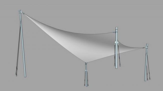 SketchUp Material Model: Stretch Film Landscape Texture Component
