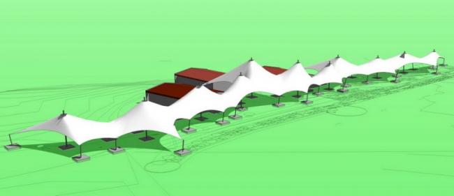 SketchUp Material Model: Stretch Film for Outdoor Landscape Components