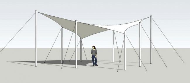 SketchUp Material Model: Stretch Film for Landscape Design