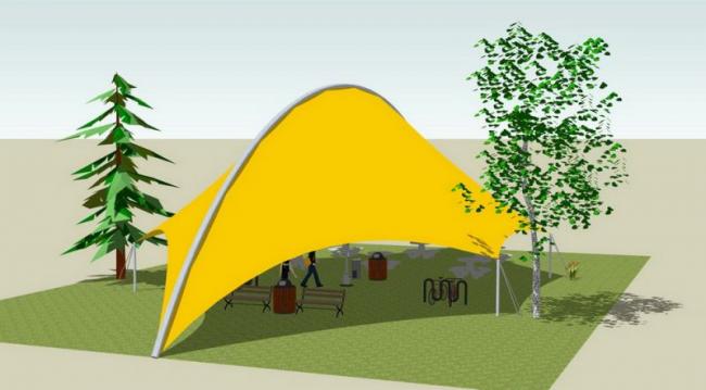 SketchUp Material Model: Stretch Film Landscape Texture Component